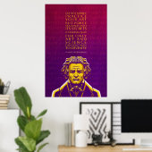 Ludwig van Beethoven Zitat: Nicht nur üben Poster (Heimbüro)