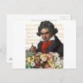 Ludwig von Beethoven Mashed Postkarte (Vorne/Hinten)