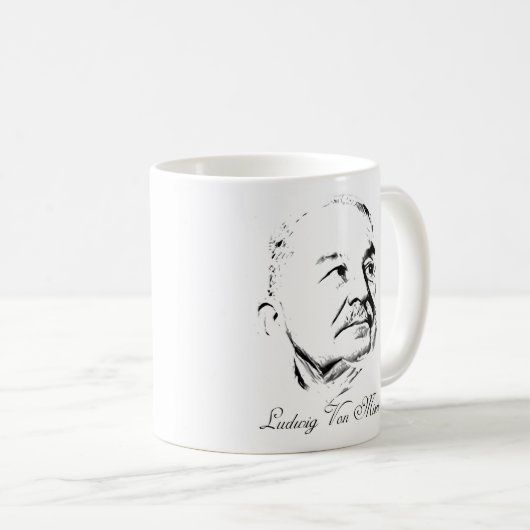 Ludwig von Mises Mug Kaffeetasse (VorderseiteRechts)