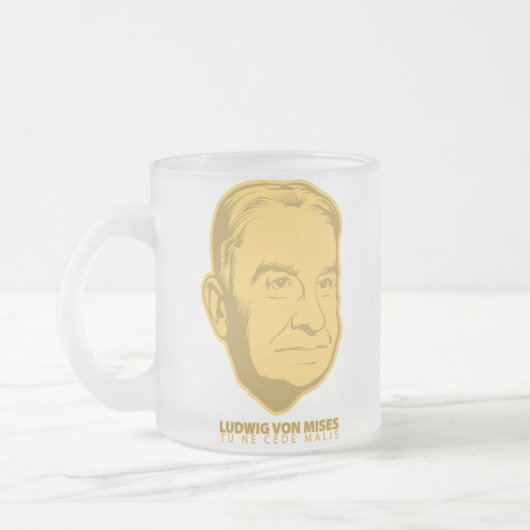 Ludwig von Mises Mug Mattglastasse (Links)