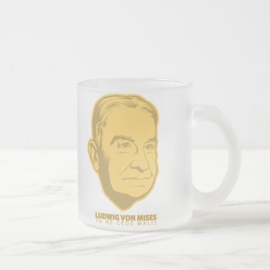 Ludwig von Mises Mug Mattglastasse (Rechts)