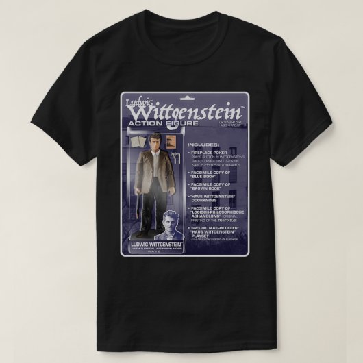 Ludwig Wittgenstein Action FIgure T-Shirt (Design vorne)