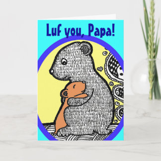 Luf you, Papa - Vatertagskarte Karte