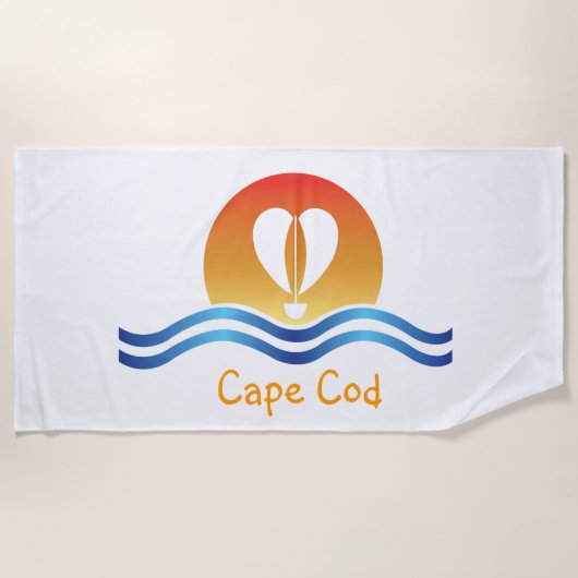 Luffers Sunset_Herz-Shaped Sail_Cape Cod Strandtuch (Vorderseite)