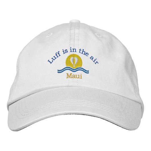 Luffers Sunset_Luff ist in der Luft_Maui Bestickte Baseballkappe (Vorderseite)