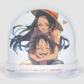 Luffy & Boa Hancock Anime Snow Globe Schneekugeln (Rückseite)