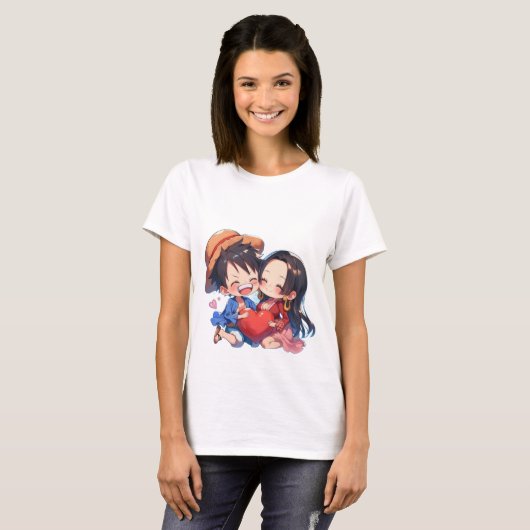 Luffy & Boa Hancock Women’s T-Shirt (Vorne ganz)