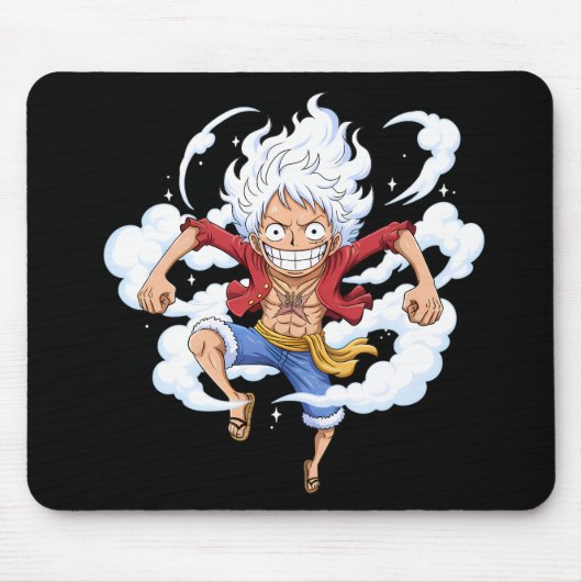 Luffy Gear 5 Chibi Anime-Mauspad Mousepad (Vorne)