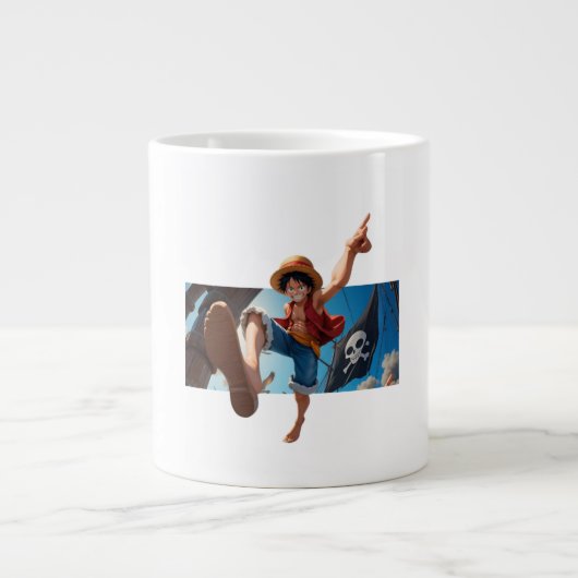 Luffy und der Pirat  Jumbo-Tasse (Vorderseite)