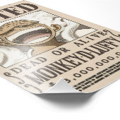 Luffy Wanted Anime Poster (Ecke)