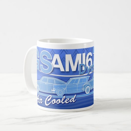 "Luft abgekühlte" Citroen-Auto-Tasse Kaffeetasse (Vorderseite Links)
