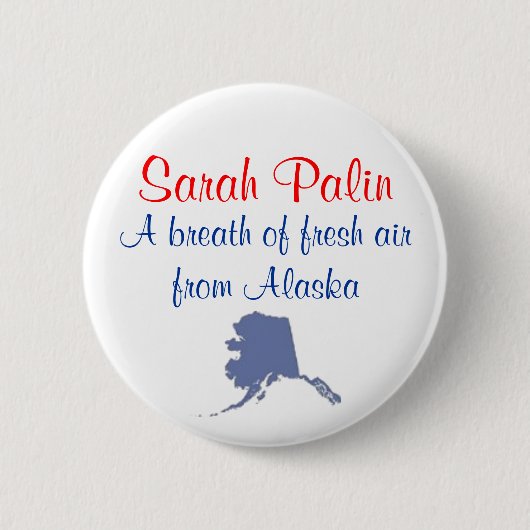 Luft-Alaska-Knopf Sarahs Palin Button (Vorderseite)