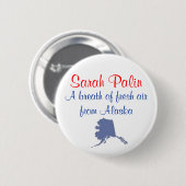 Luft-Alaska-Knopf Sarahs Palin Button (Vorne & Hinten)