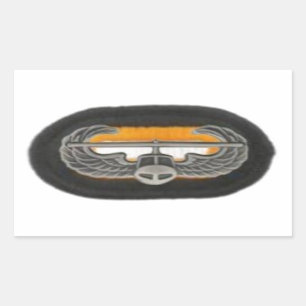 Luft-Angriffs-Abzeichen auf Oval-Aufklebern Rechteckiger Aufkleber