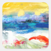 Luft Anscheinend I Quadratischer Aufkleber (Vorderseite)