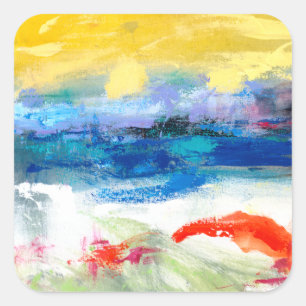 Luft Anscheinend I Quadratischer Aufkleber