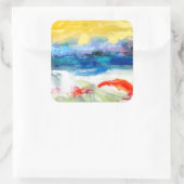 Luft Anscheinend I Quadratischer Aufkleber (Tasche)