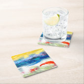 Luft Anscheinend I Rechteckiger Pappuntersetzer (Vor Ort)