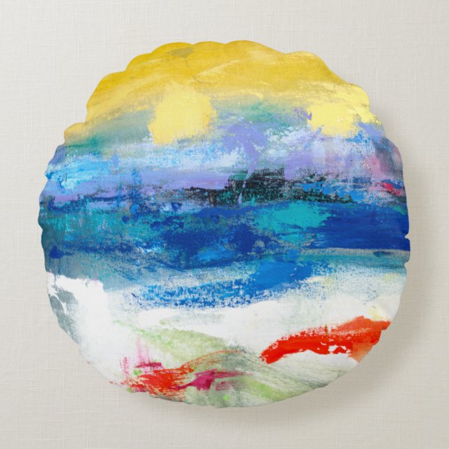 Luft Anscheinend I Rundes Kissen (Vorderseite)