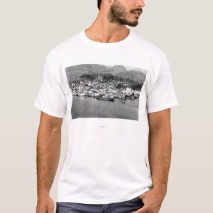 Luft-Ansicht von Ketchikan, Alaska-Fotografie T-Shirt