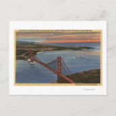 Luft aus Golden Gate Bridge & Bay Area Postkarte (Vorderseite)