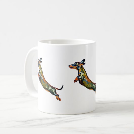 Luft-Dackel-Kaffee-Tasse Kaffeetasse (Vorderseite Links)