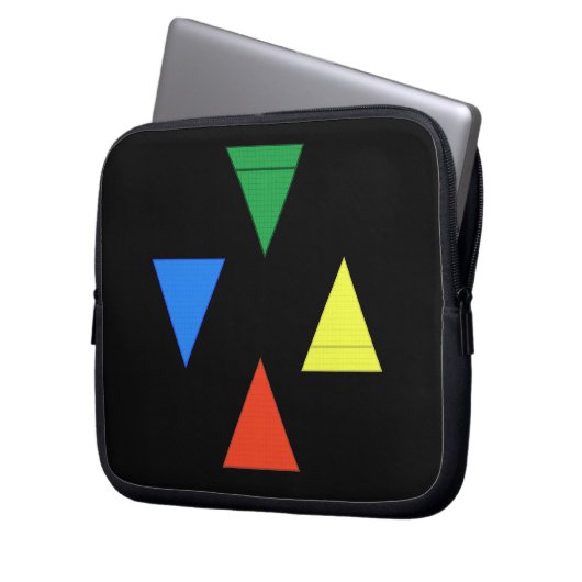 Luft-Feuer-Wasser-Erde Laptopschutzhülle (Vorderseite Links)