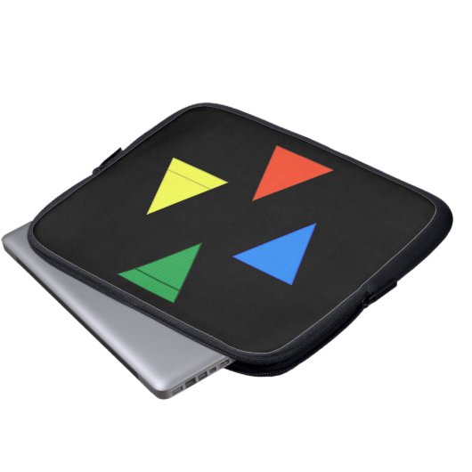 Luft-Feuer-Wasser-Erde Laptopschutzhülle (Vorne Knopf)