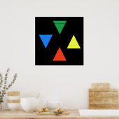 Luft-Feuer-Wasser-Erde Poster (Küche)