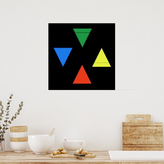 Luft-Feuer-Wasser-Erde Poster (Küche)