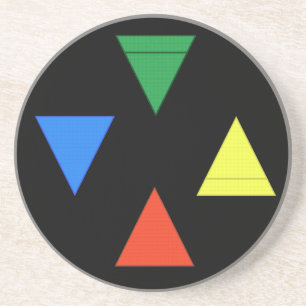 Luft-Feuer-Wasser-Erde Sandstein Untersetzer