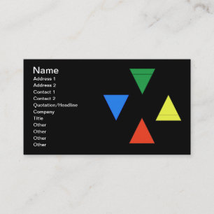 Luft-Feuer-Wasser-Erde Visitenkarte