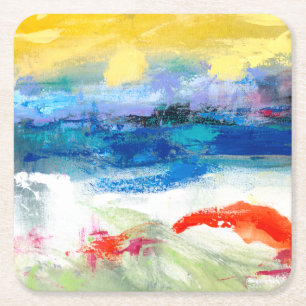 Luft offensichtliches I Rechteckiger Pappuntersetzer