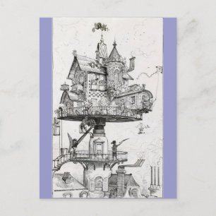Luft-Rotationshaus Postkarte