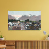 Luft-Sommer-Sicht auf die Stadt Valdez, AK Leinwanddruck (Insitu (Wohnzimmer))