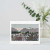 Luft-Sommer-Sicht auf die Stadt Valdez, AK Postkarte (Stehend Vorderseite)