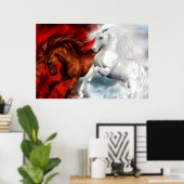 Luft- und Feuerpferde Poster (Heimbüro)