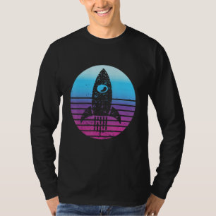 Luft- und Raumfahrtingenieur Retro Sonnenuntergang T-Shirt