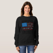 Luft- und Raumfahrttechnik US-Flagge Luft- und Rau Sweatshirt (Vorne ganz)