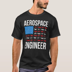 Luft- und Raumfahrttechnik US-Flagge Luft- und Rau T-Shirt