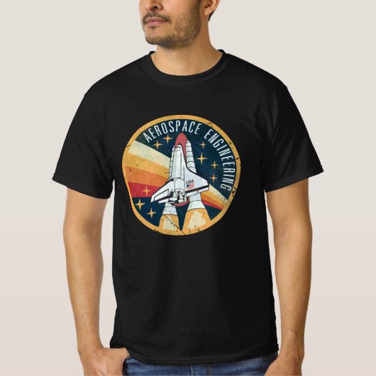 Luft- und Raumfahrttechnik V01 T-Shirt (Vorderseite)