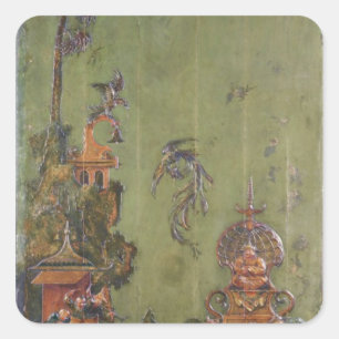 Luft, von einer Reihe darstellenden Platten Quadratischer Aufkleber