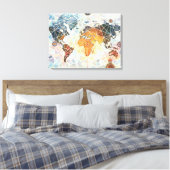 Luftafrikanischer Plan der Welt Leinwanddruck (Insitu (Schlafzimmer))