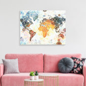 Luftafrikanischer Plan der Welt Leinwanddruck (Insitu (Wohnzimmer))