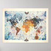 Luftafrikanischer Plan der Welt Poster (Vorne)