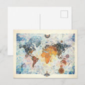 Luftafrikanischer Plan der Welt Postkarte (Vorne/Hinten)