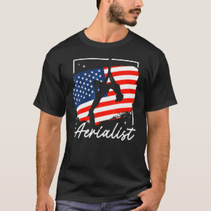 Luftakrobatin Aerial Yoga Darstellerin und Seiden T-Shirt