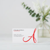 Luftanfangs: rot visitenkarte (Stehend Vorderseite)