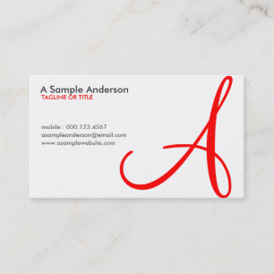 Luftanfangs: rot visitenkarte