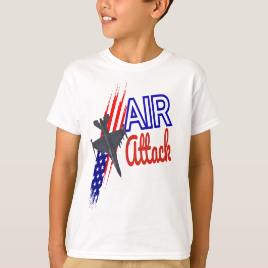 LUFTANGRIFF AMERIKANISCHER FLAGKIDS T - SHIRT (Vorderseite)